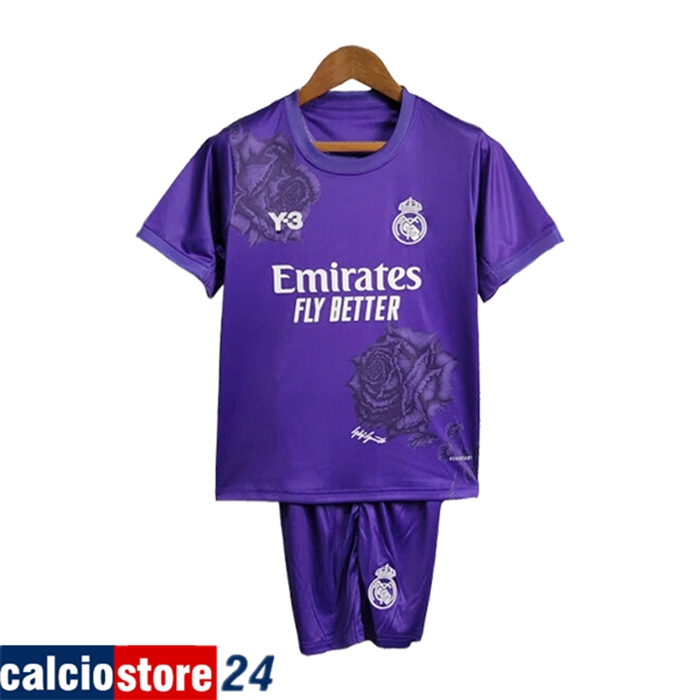 Collezione Maglia Real Madrid Y3 Bambino Special Edition viola 2024 2025 Thailandia